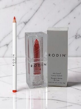 Rodin Olio Lusso Luxury Lipstick & Lip Liner Combo— Tough Tomato